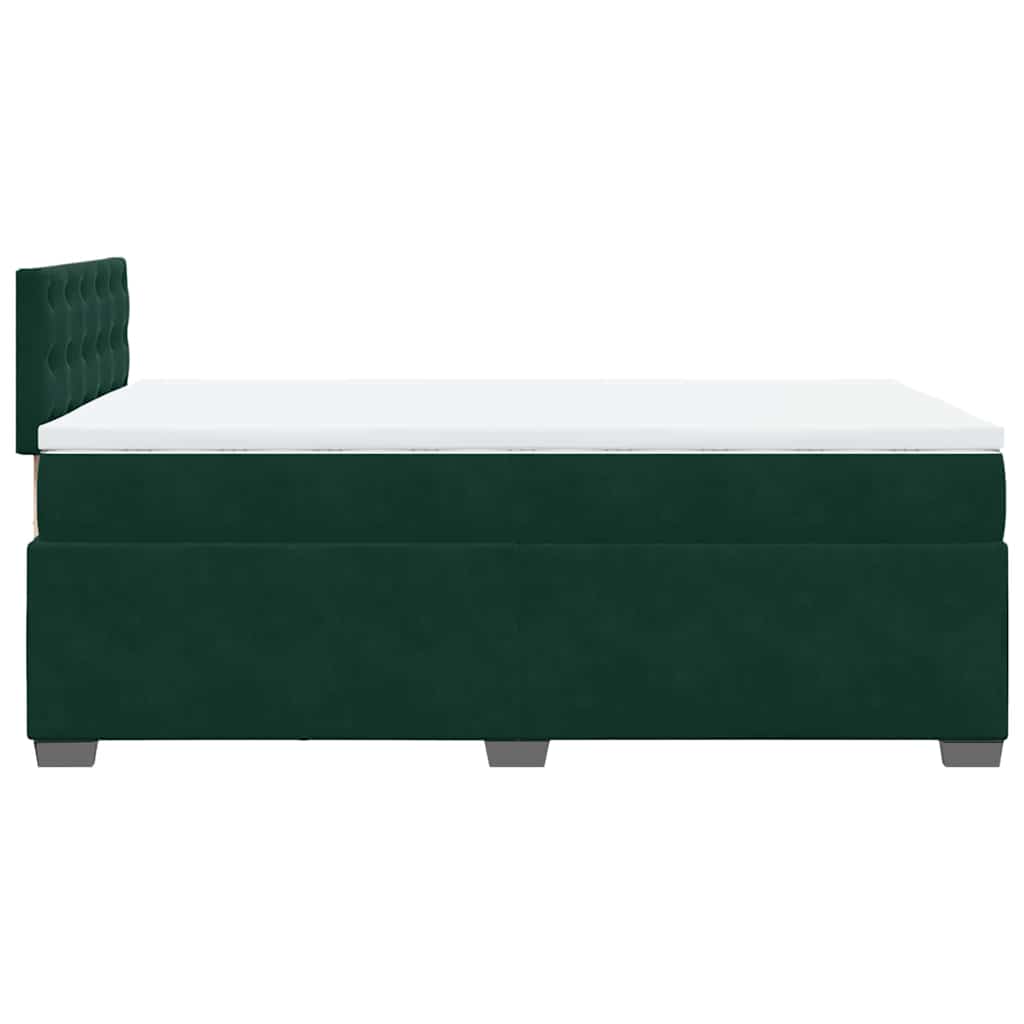 Boxspring met matras fluweel donkergroen 120x200 cm is nu te koop bij PeponiXL, paradijselijk wonen!