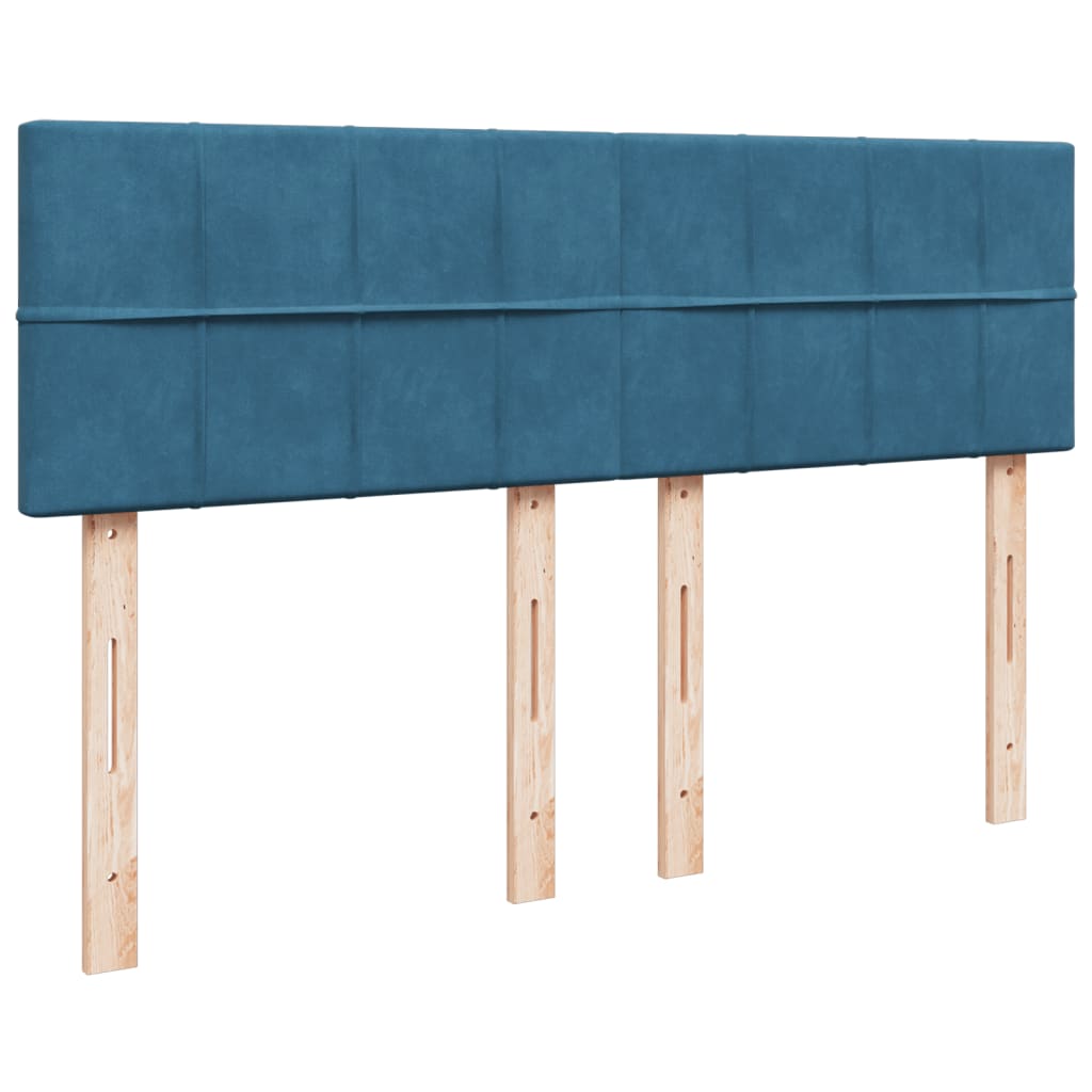 Boxspring met matras fluweel blauw 140x200 cm is nu te koop bij PeponiXL, paradijselijk wonen!