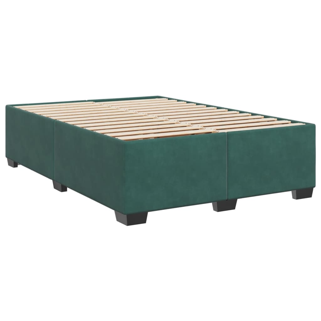 Boxspring met matras fluweel donkergroen 160x200 cm is nu te koop bij PeponiXL, paradijselijk wonen!