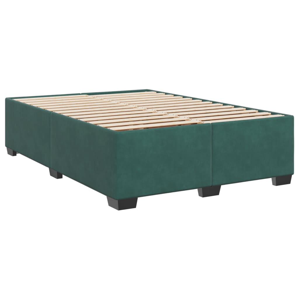 Boxspring met matras fluweel donkergroen 160x200 cm is nu te koop bij PeponiXL, paradijselijk wonen!