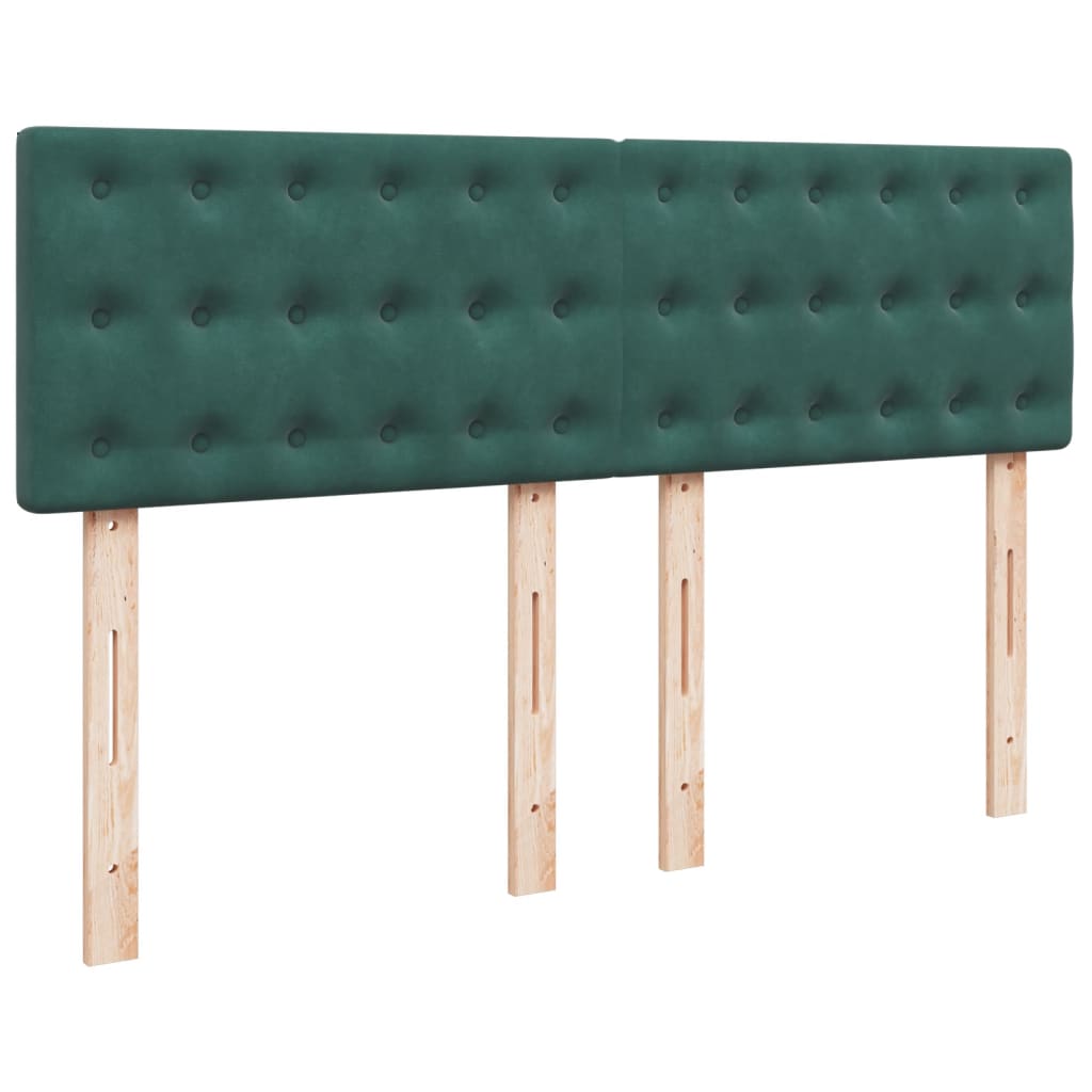 Boxspring met matras fluweel donkergroen 160x200 cm is nu te koop bij PeponiXL, paradijselijk wonen!