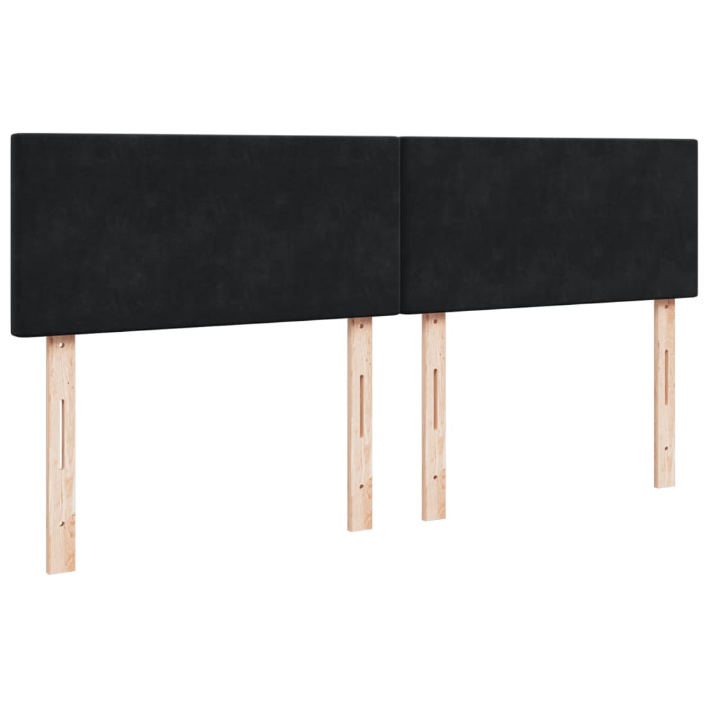 Boxspring met matras fluweel zwart 180x200 cm is nu te koop bij PeponiXL, paradijselijk wonen!