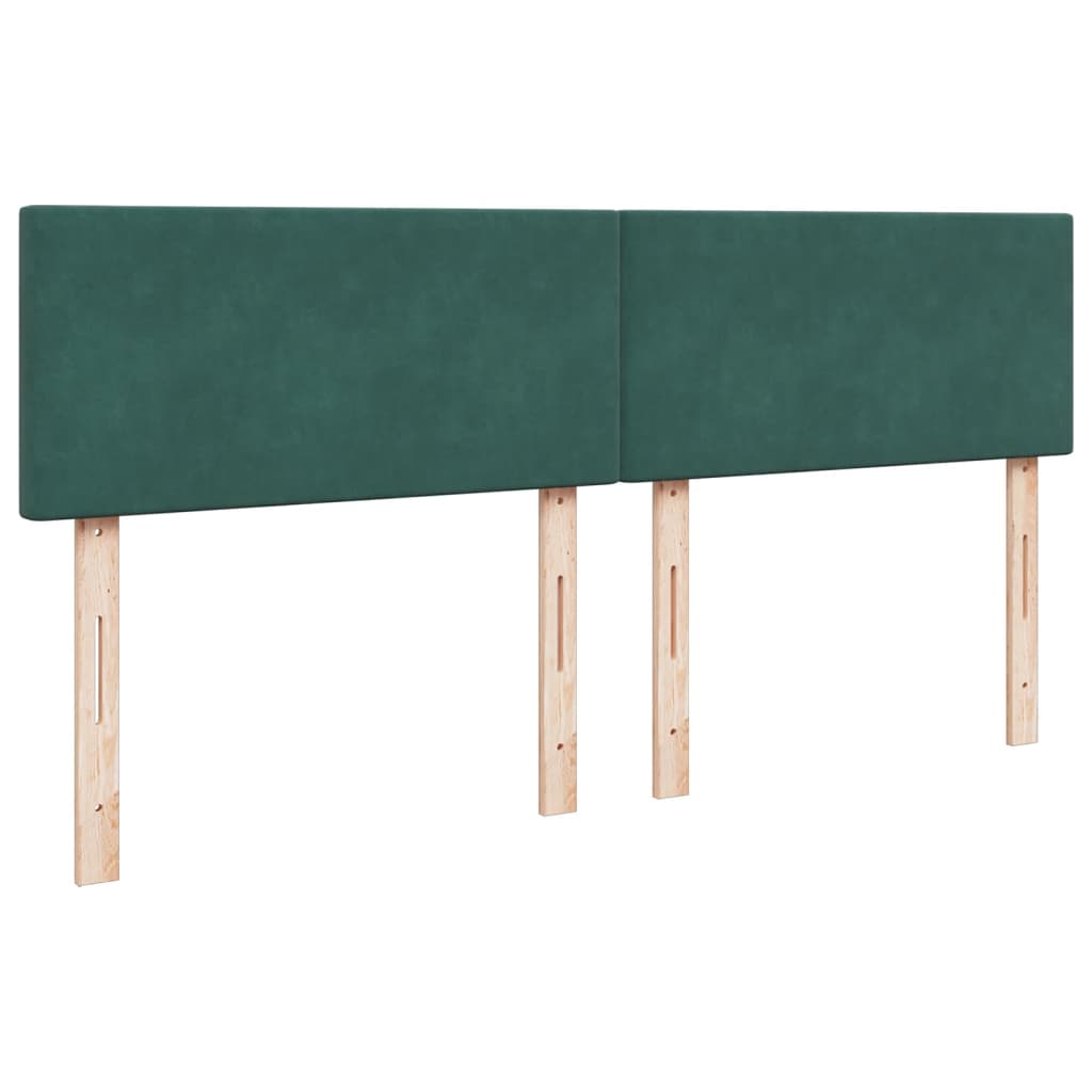 Boxspring met matras fluweel donkergroen 180x200 cm is nu te koop bij PeponiXL, paradijselijk wonen!