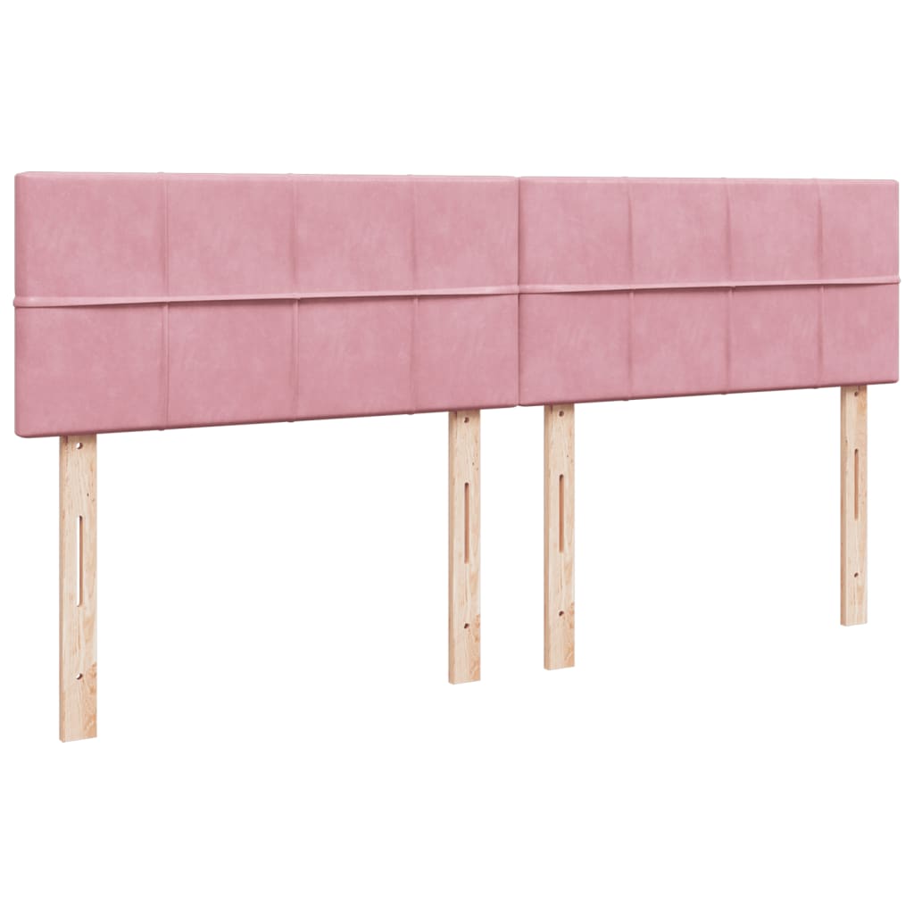 Boxspring met matras fluweel roze 200x200 cm is nu te koop bij PeponiXL, paradijselijk wonen!
