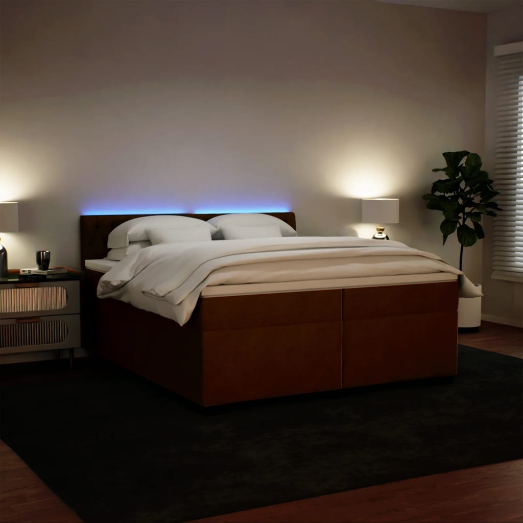 Boxspring met matras fluweel roze 200x200 cm is nu te koop bij PeponiXL, paradijselijk wonen!