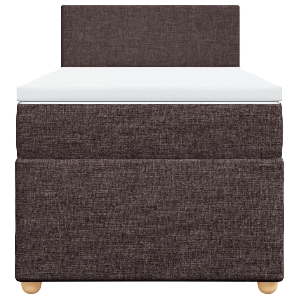 Boxspring met matras stof donkerbruin 80x200 cm is nu te koop bij PeponiXL, paradijselijk wonen!