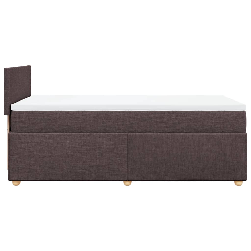 Boxspring met matras stof donkerbruin 80x200 cm is nu te koop bij PeponiXL, paradijselijk wonen!