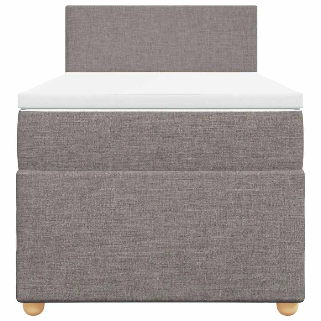 Boxspring met matras stof taupe 80x200 cm is nu te koop bij PeponiXL, paradijselijk wonen!