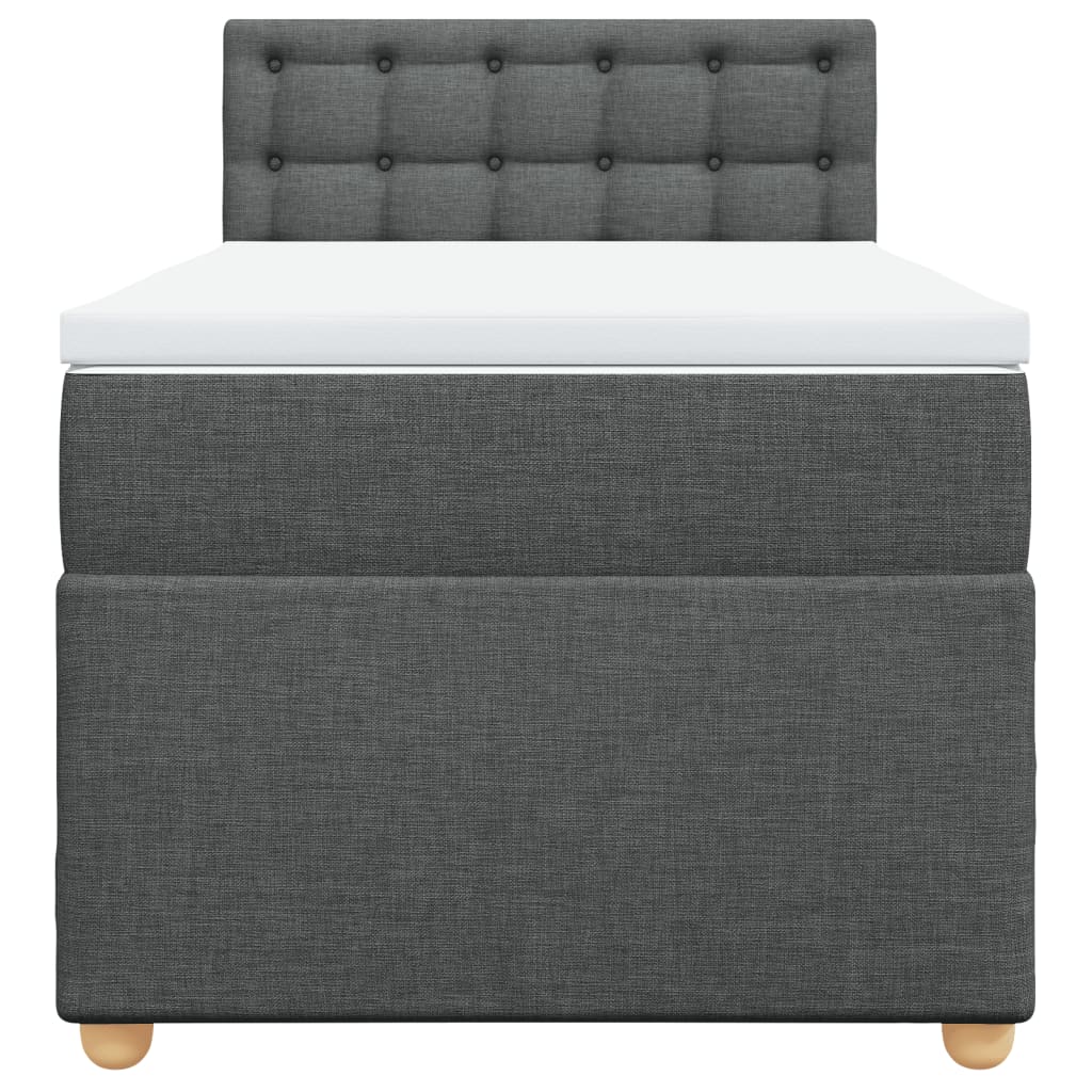 Boxspring met matras stof donkergrijs 80x200 cm is nu te koop bij PeponiXL, paradijselijk wonen!