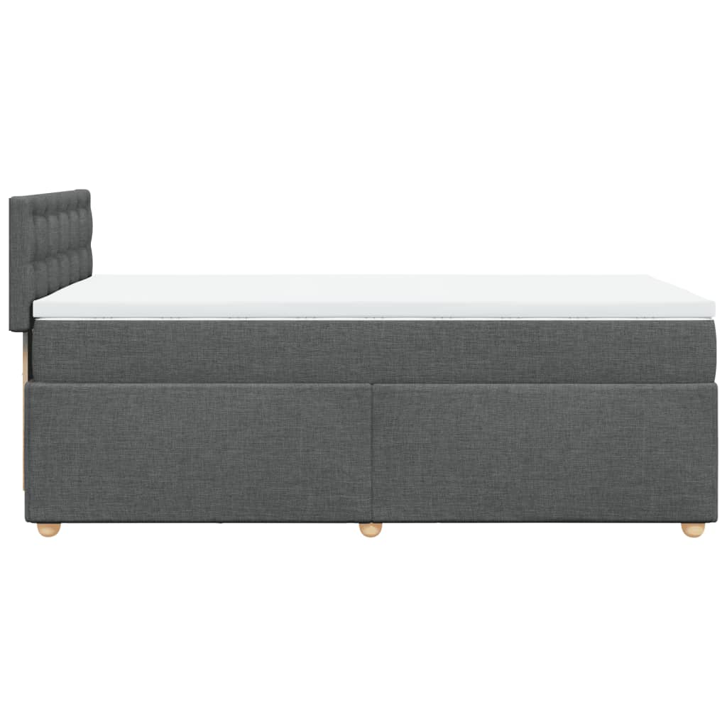 Boxspring met matras stof donkergrijs 80x200 cm is nu te koop bij PeponiXL, paradijselijk wonen!