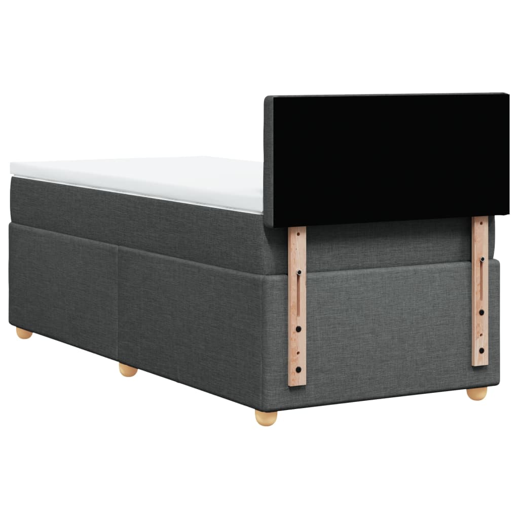 Boxspring met matras stof donkergrijs 80x200 cm is nu te koop bij PeponiXL, paradijselijk wonen!