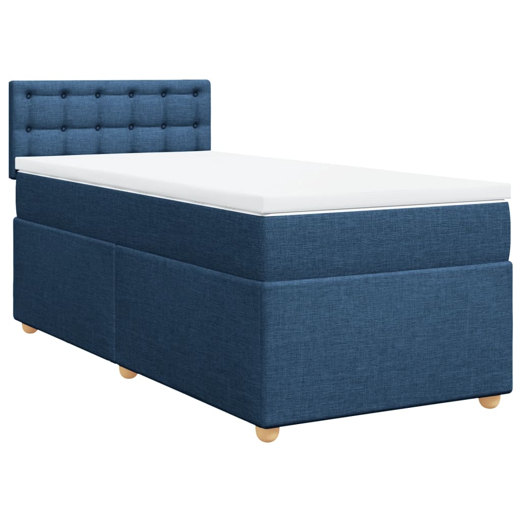 Boxspring met matras stof blauw 80x200 cm is nu te koop bij PeponiXL, paradijselijk wonen!