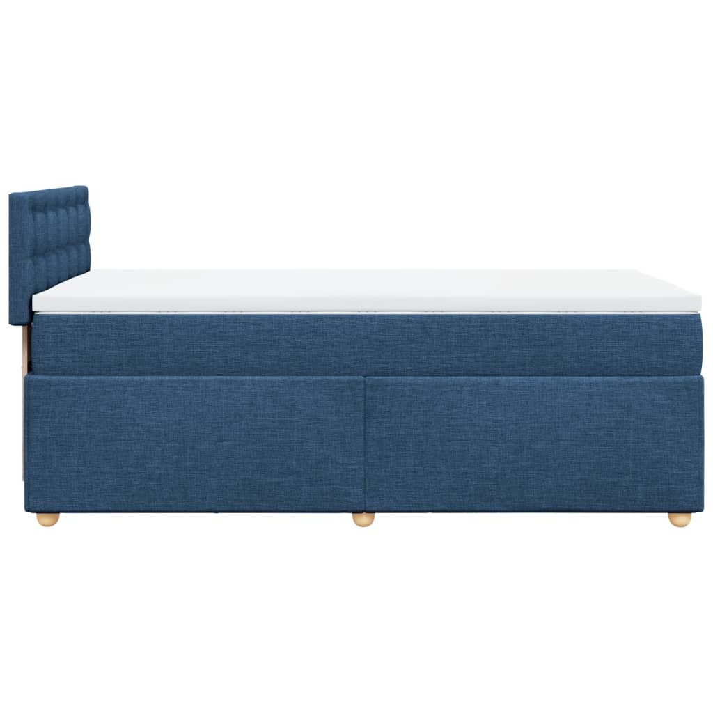 Boxspring met matras stof blauw 80x200 cm is nu te koop bij PeponiXL, paradijselijk wonen!