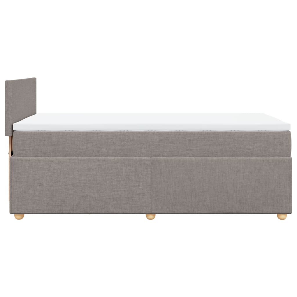 Boxspring met matras stof taupe 90x190 cm is nu te koop bij PeponiXL, paradijselijk wonen!