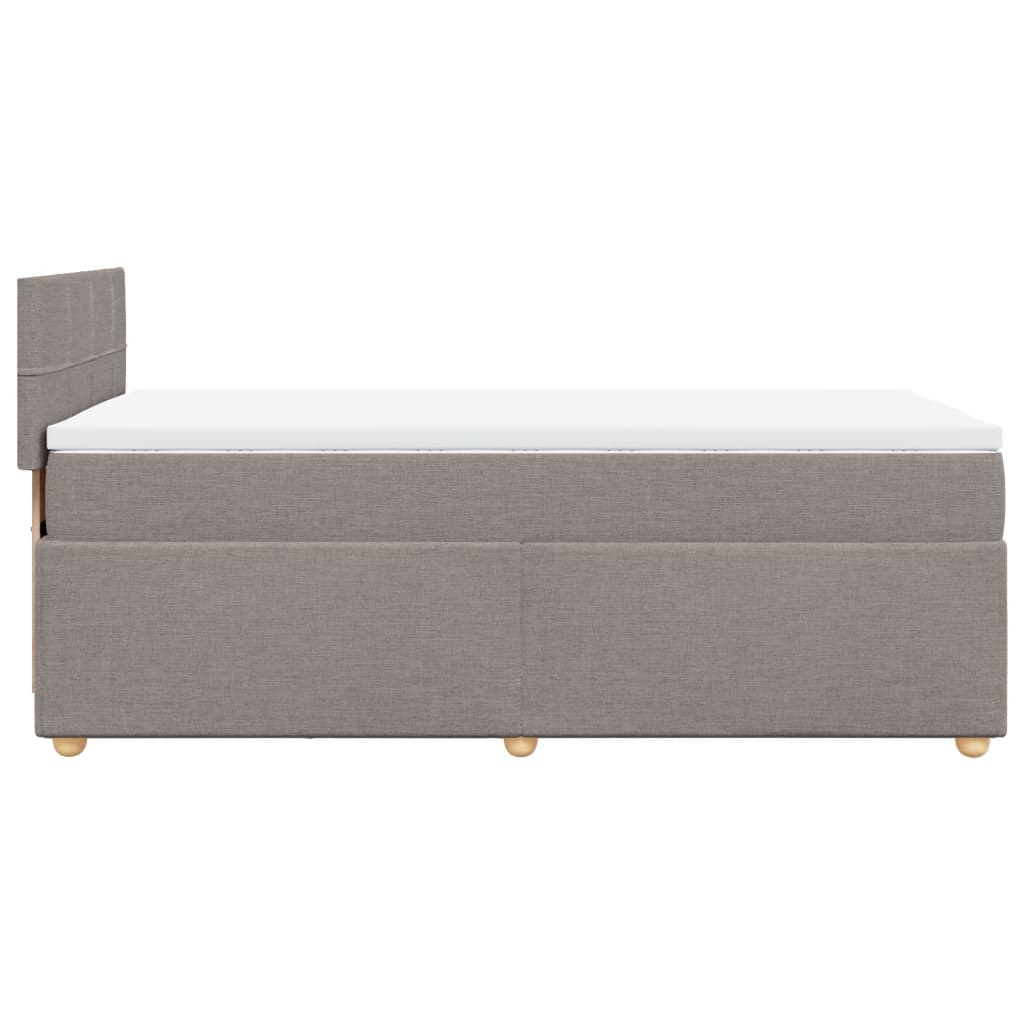 Boxspring met matras stof taupe 90x190 cm is nu te koop bij PeponiXL, paradijselijk wonen!