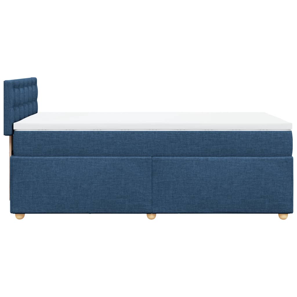 Boxspring met matras stof blauw 90x190 cm is nu te koop bij PeponiXL, paradijselijk wonen!