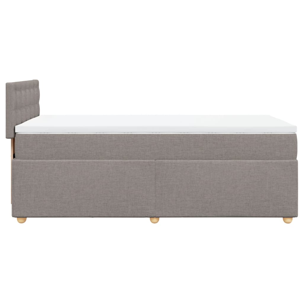 Boxspring met matras stof taupe 90x200 cm is nu te koop bij PeponiXL, paradijselijk wonen!