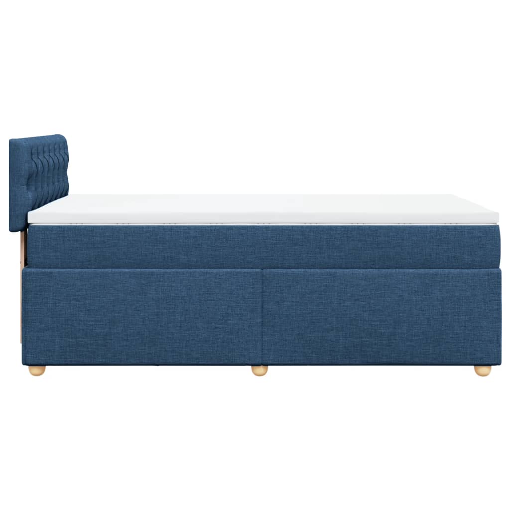 Boxspring met matras stof blauw 100x200 cm is nu te koop bij PeponiXL, paradijselijk wonen!