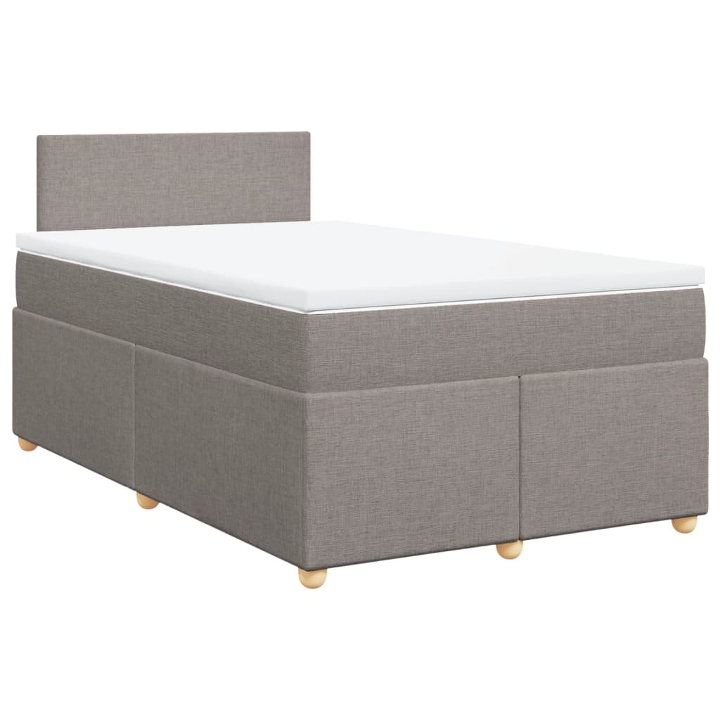 Boxspring met matras stof taupe 120x190 cm is nu te koop bij PeponiXL, paradijselijk wonen!