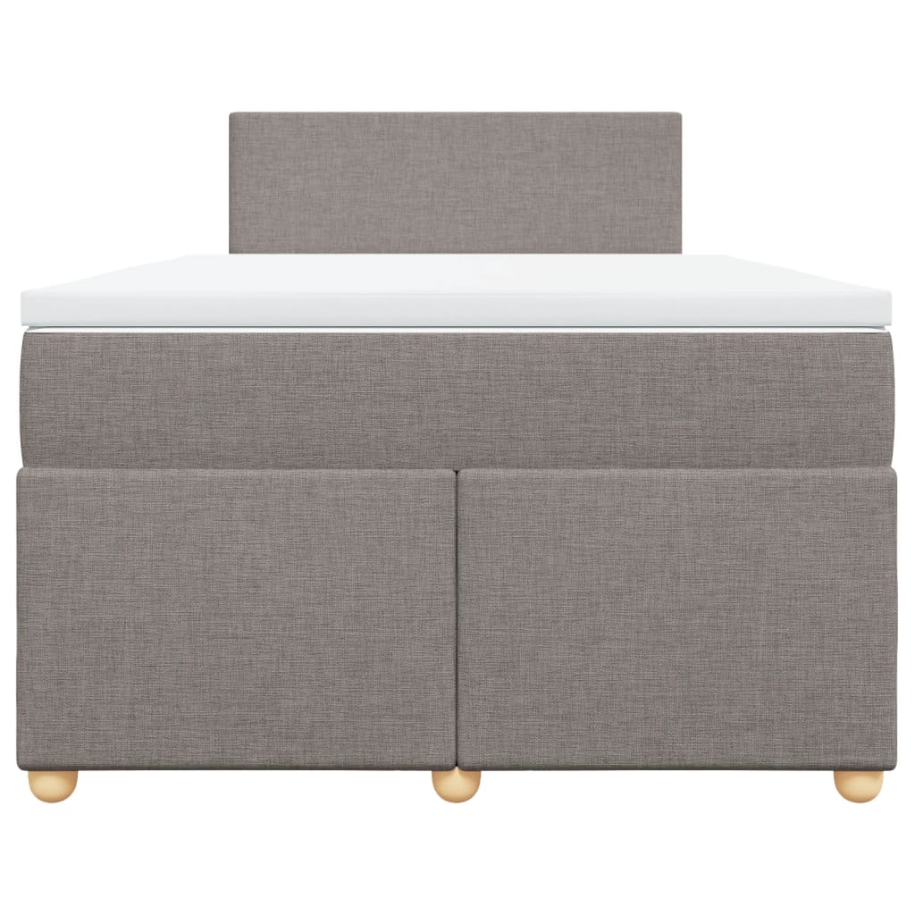 Boxspring met matras stof taupe 120x190 cm is nu te koop bij PeponiXL, paradijselijk wonen!