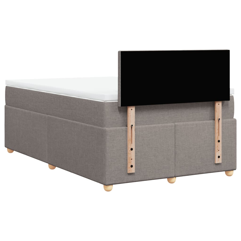 Boxspring met matras stof taupe 120x190 cm is nu te koop bij PeponiXL, paradijselijk wonen!