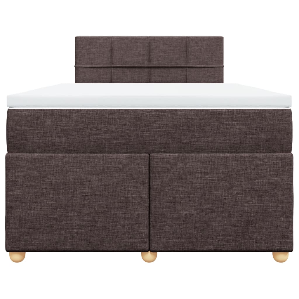 Boxspring met matras stof donkerbruin 120x190 cm is nu te koop bij PeponiXL, paradijselijk wonen!