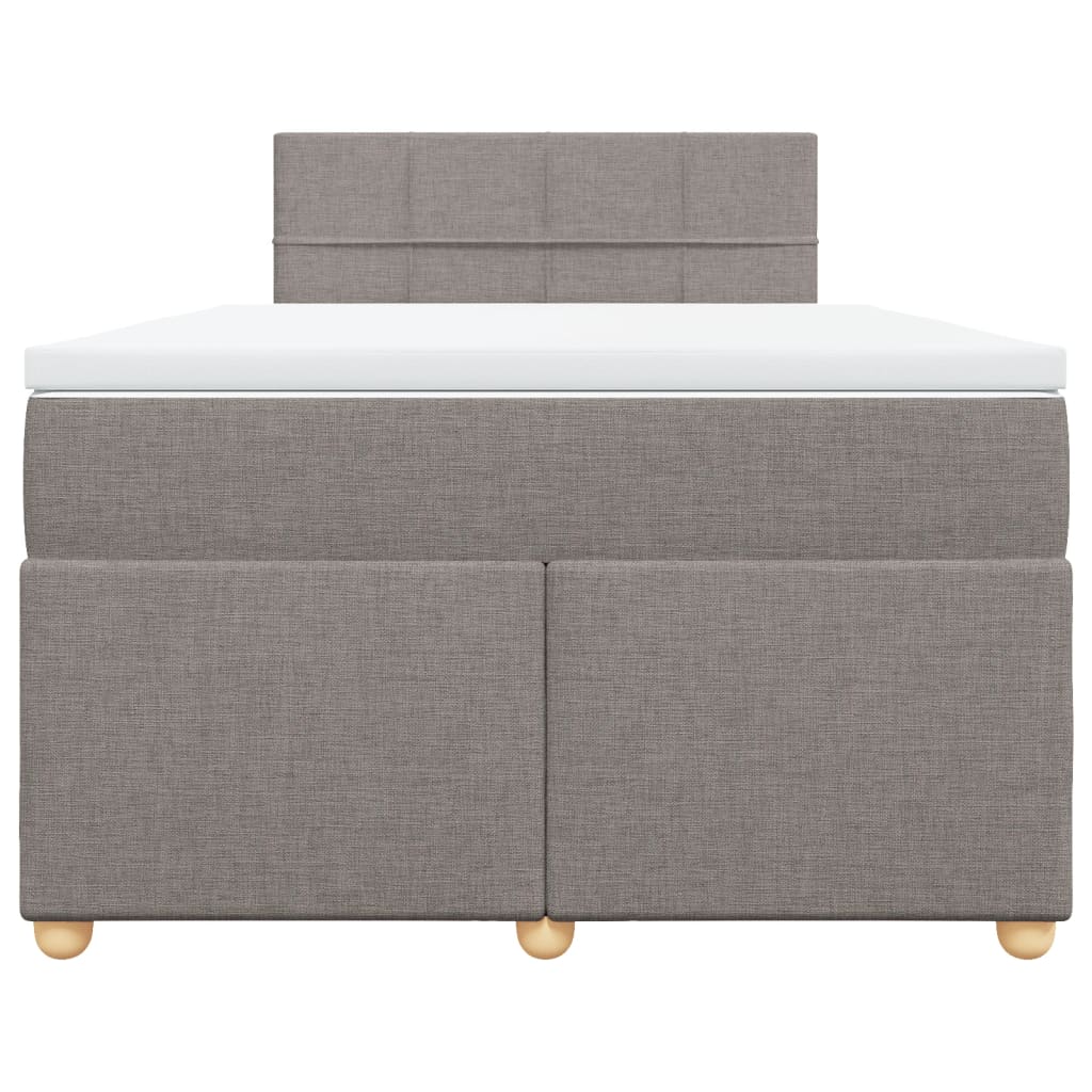 Boxspring met matras stof taupe 120x190 cm is nu te koop bij PeponiXL, paradijselijk wonen!