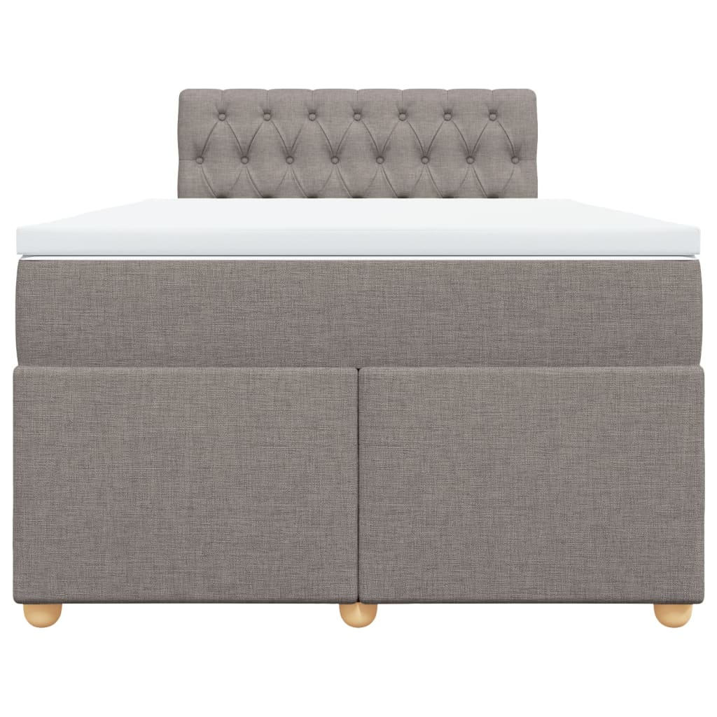 Boxspring met matras stof taupe 120x190 cm is nu te koop bij PeponiXL, paradijselijk wonen!