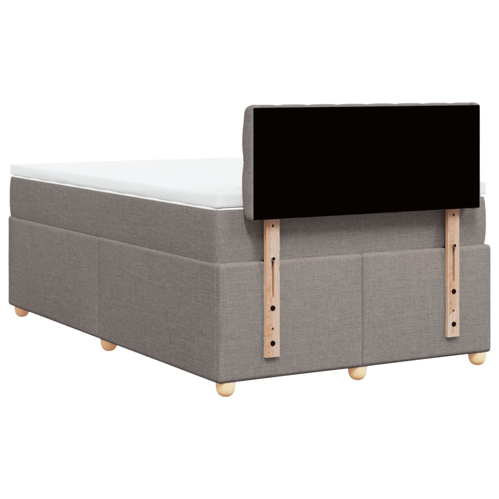 Boxspring met matras stof taupe 120x190 cm is nu te koop bij PeponiXL, paradijselijk wonen!