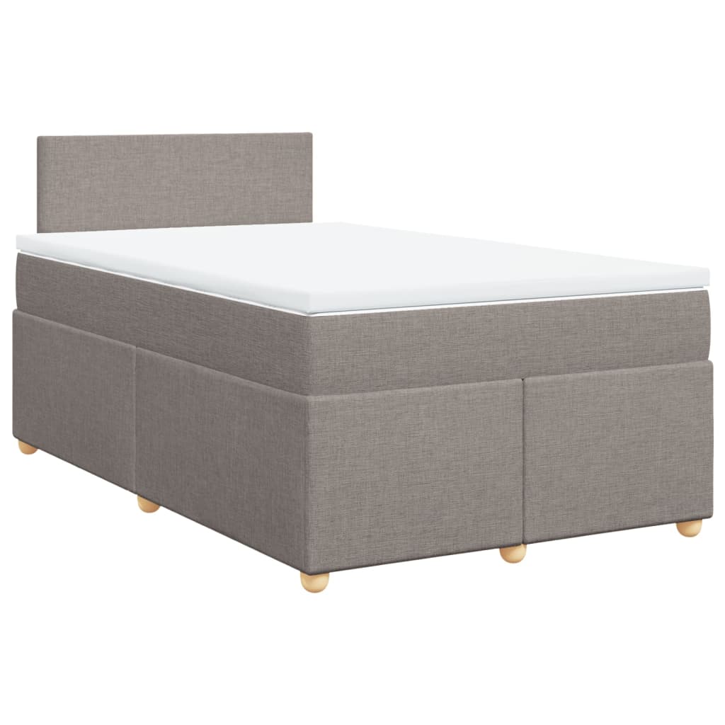 Boxspring met matras stof taupe 120x200 cm is nu te koop bij PeponiXL, paradijselijk wonen!