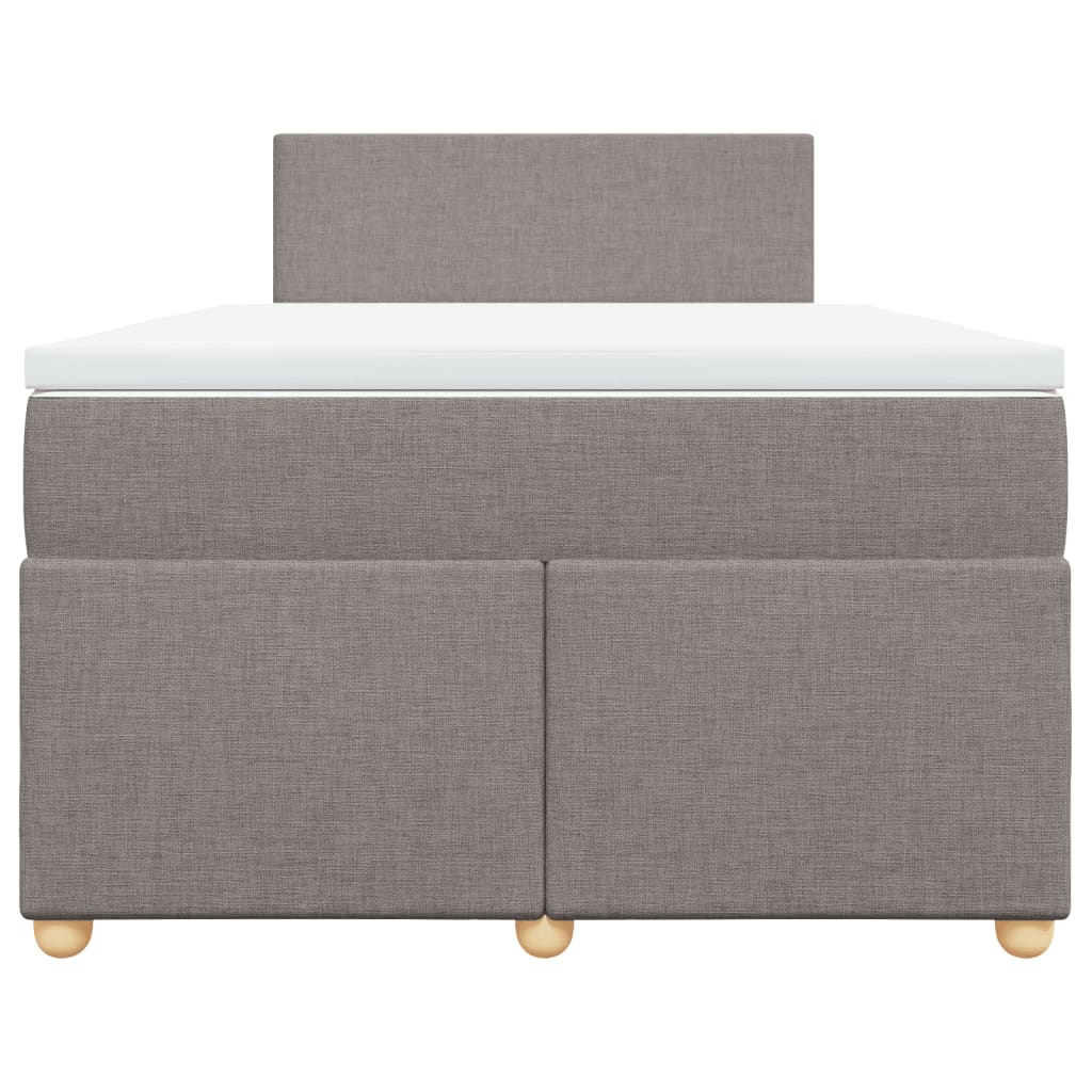 Boxspring met matras stof taupe 120x200 cm is nu te koop bij PeponiXL, paradijselijk wonen!
