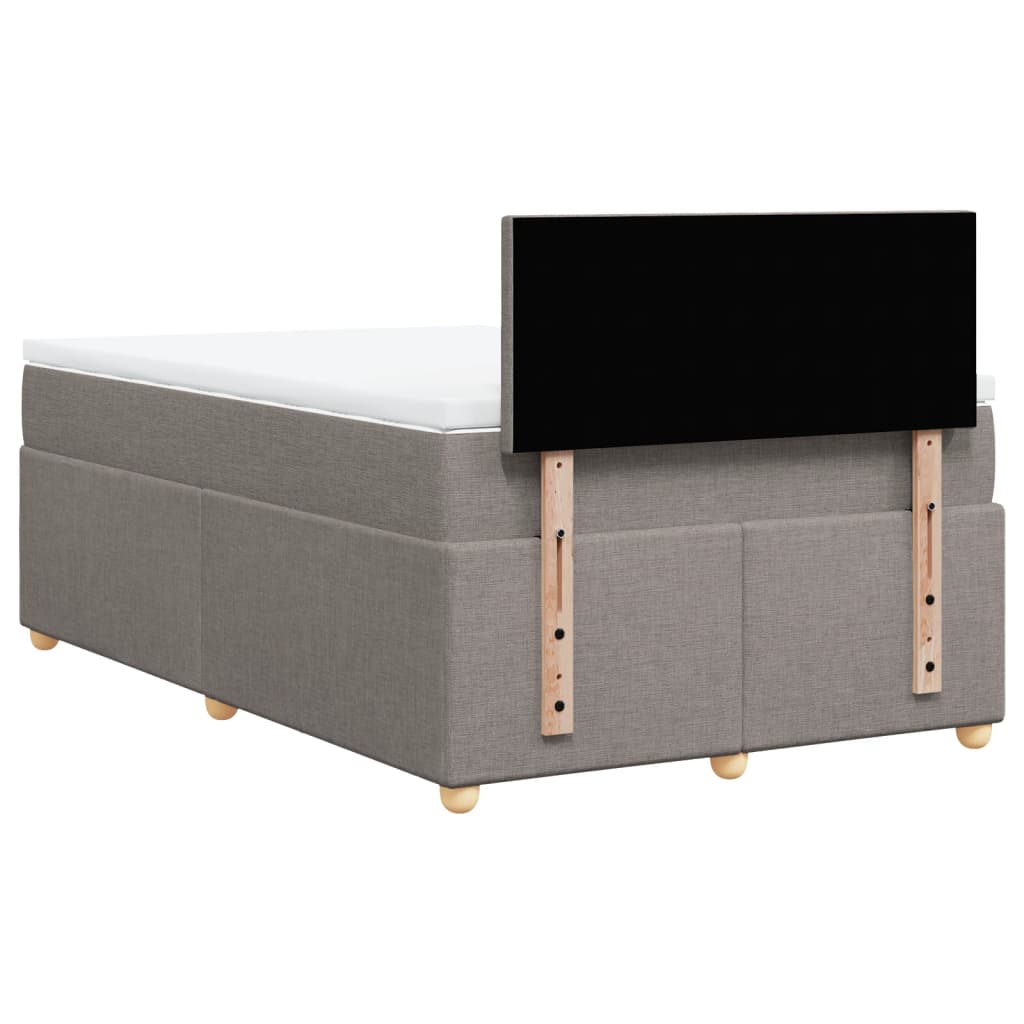 Boxspring met matras stof taupe 120x200 cm is nu te koop bij PeponiXL, paradijselijk wonen!