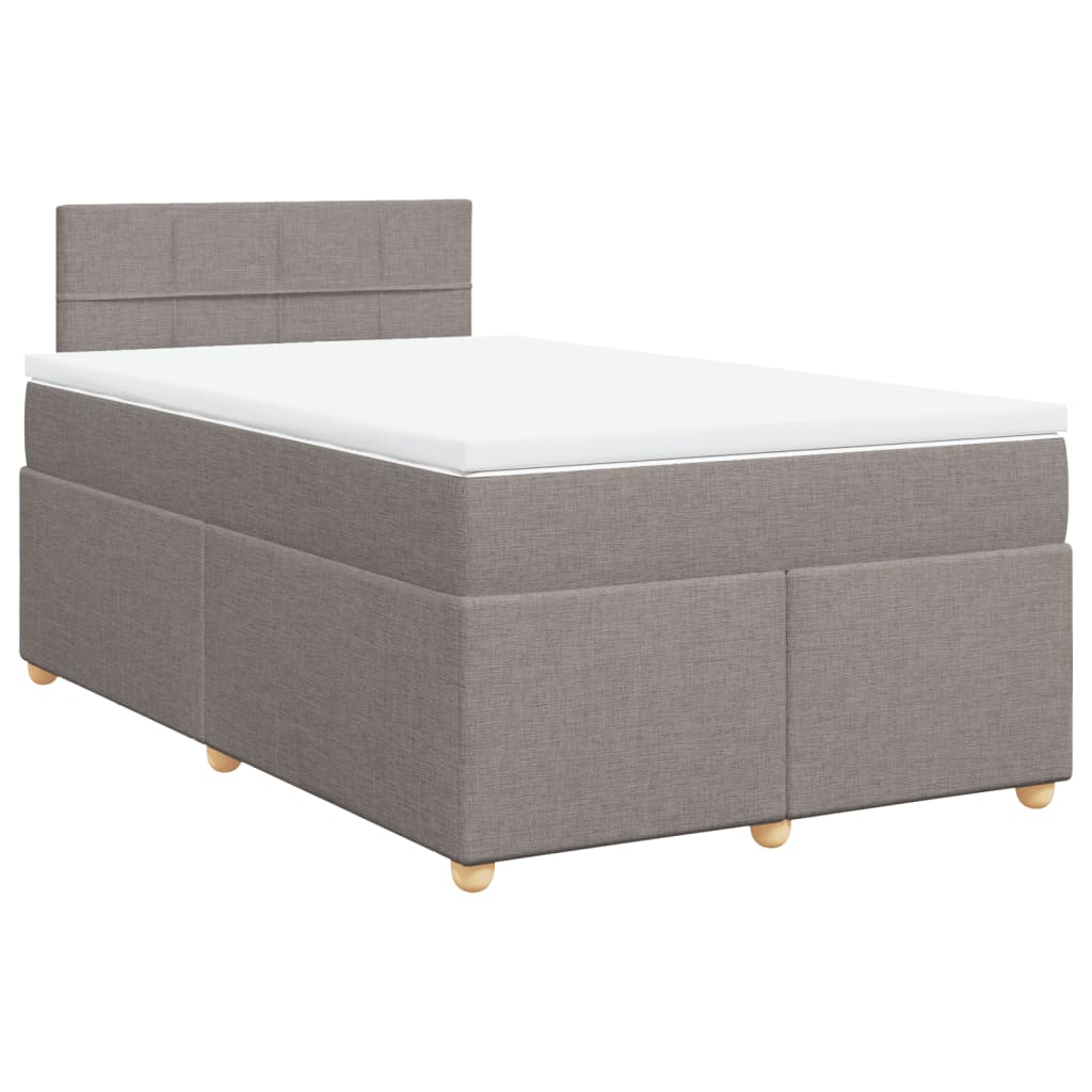 Boxspring met matras stof taupe 120x200 cm is nu te koop bij PeponiXL, paradijselijk wonen!