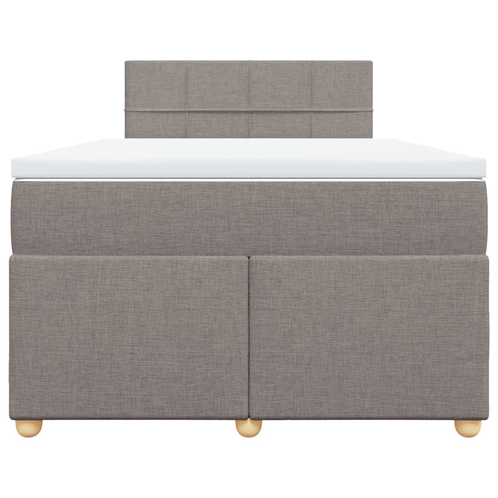 Boxspring met matras stof taupe 120x200 cm is nu te koop bij PeponiXL, paradijselijk wonen!
