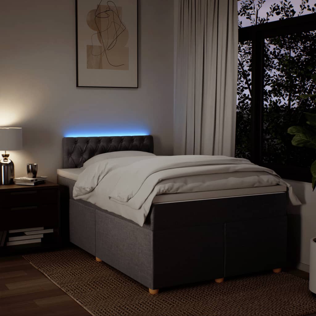 Boxspring met matras stof taupe 120x200 cm is nu te koop bij PeponiXL, paradijselijk wonen!