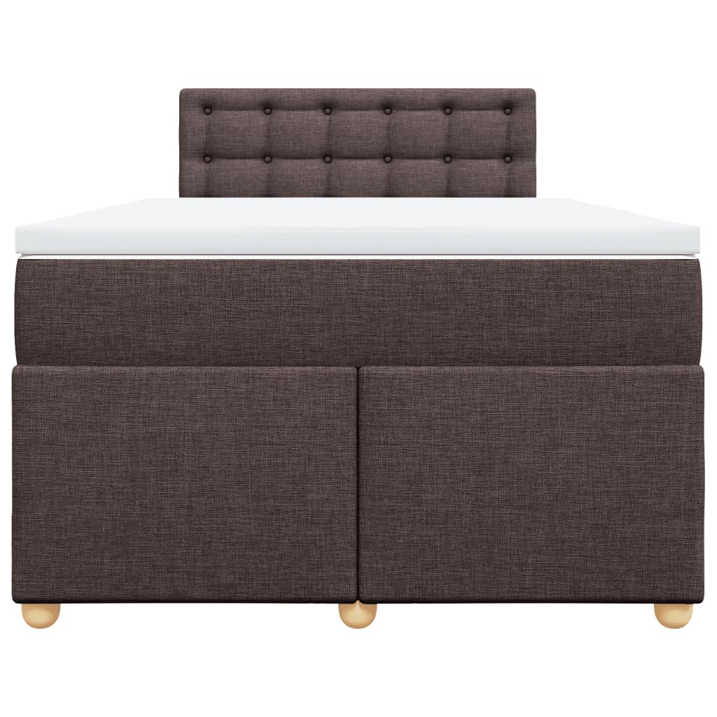 Boxspring met matras stof donkerbruin 120x200 cm is nu te koop bij PeponiXL, paradijselijk wonen!