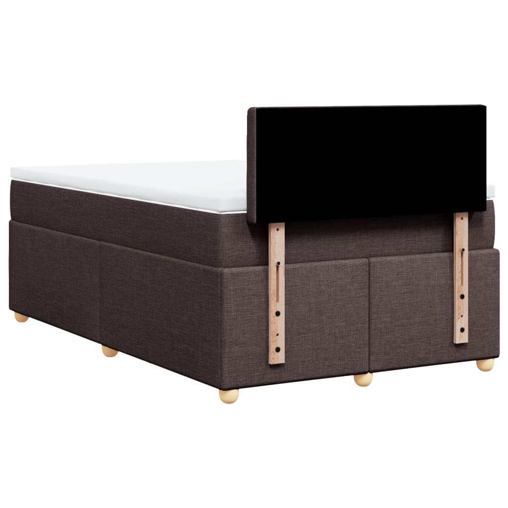 Boxspring met matras stof donkerbruin 120x200 cm is nu te koop bij PeponiXL, paradijselijk wonen!