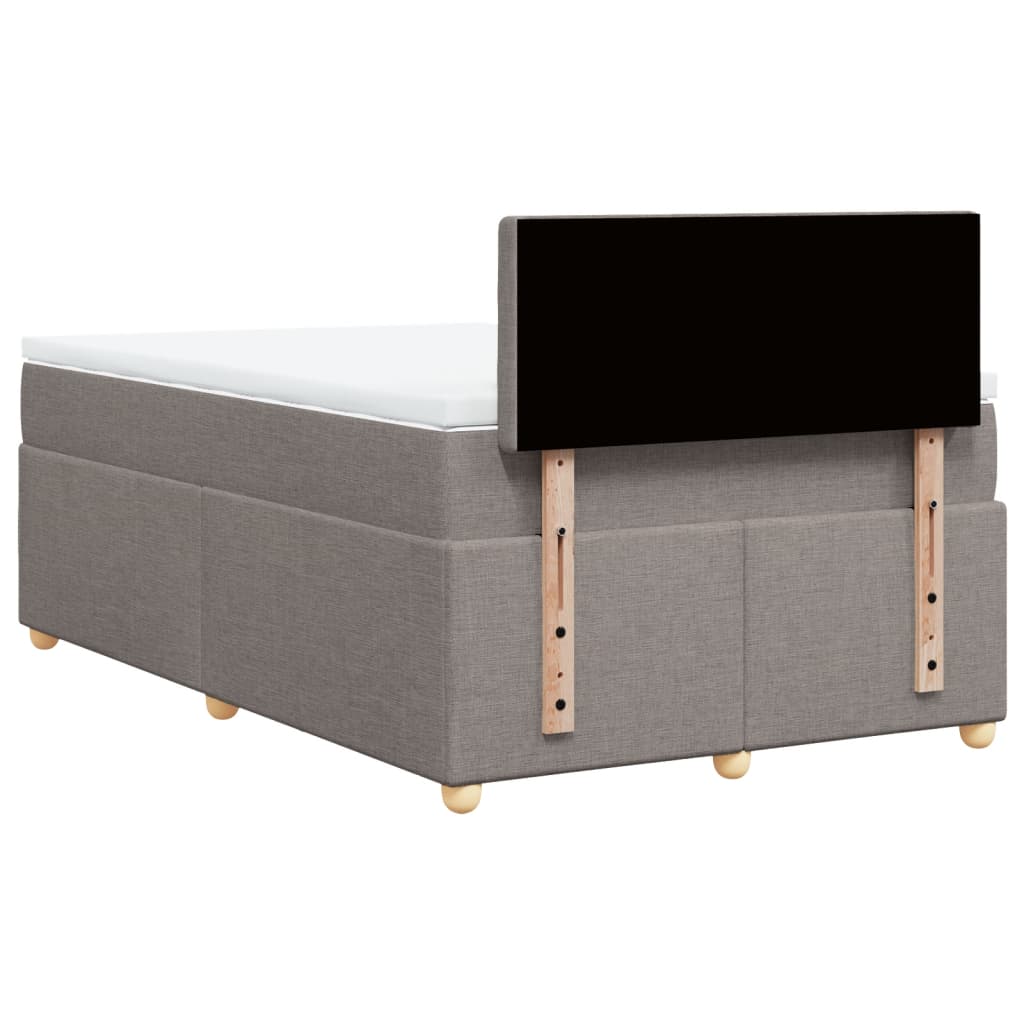 Boxspring met matras stof taupe 120x200 cm is nu te koop bij PeponiXL, paradijselijk wonen!