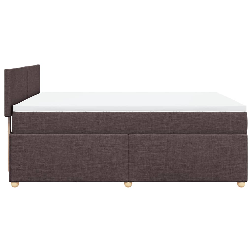 Boxspring met matras stof donkerbruin 140x190 cm is nu te koop bij PeponiXL, paradijselijk wonen!