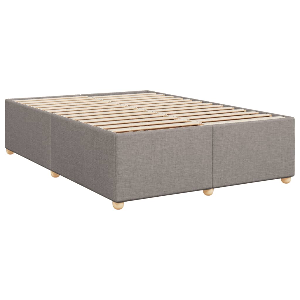 Boxspring met matras stof taupe 140x190 cm is nu te koop bij PeponiXL, paradijselijk wonen!