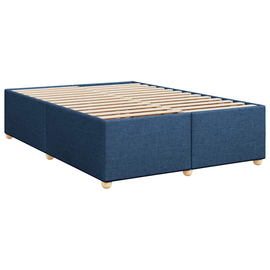 Boxspring met matras stof blauw 140x190 cm is nu te koop bij PeponiXL, paradijselijk wonen!
