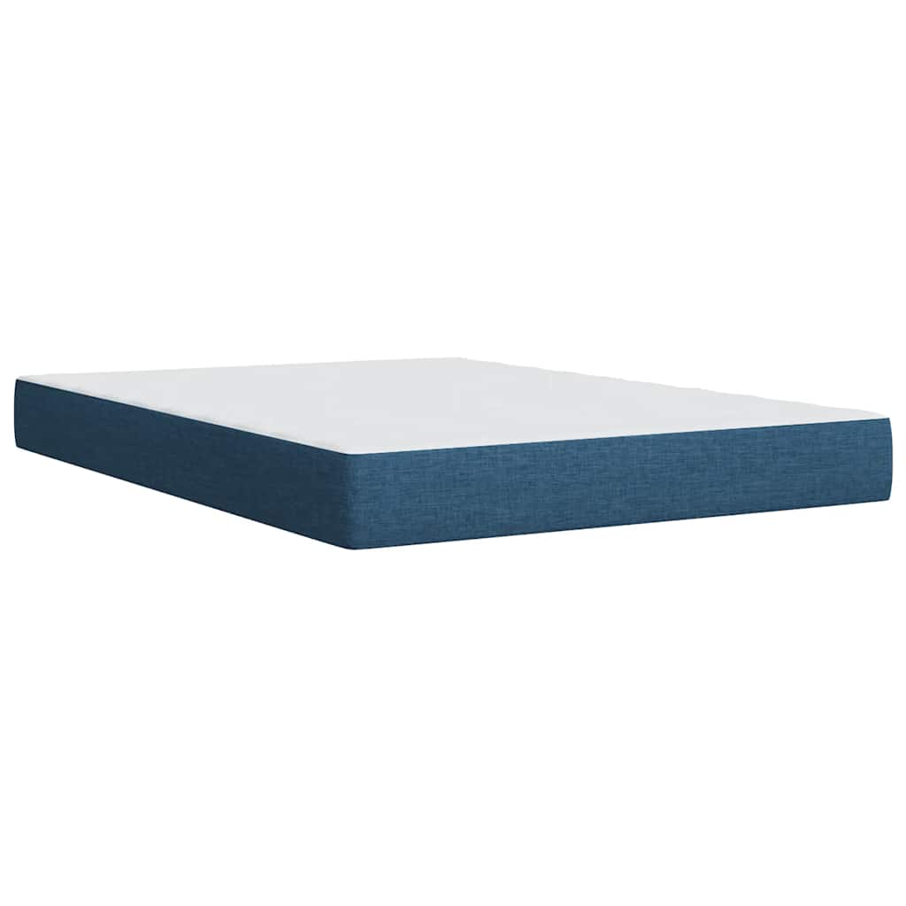 Boxspring met matras stof blauw 140x190 cm is nu te koop bij PeponiXL, paradijselijk wonen!