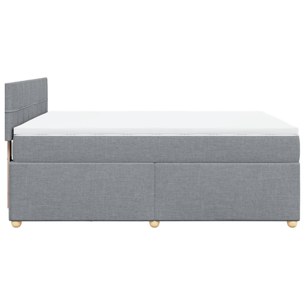 Boxspring met matras stof lichtgrijs 140x200 cm is nu te koop bij PeponiXL, paradijselijk wonen!