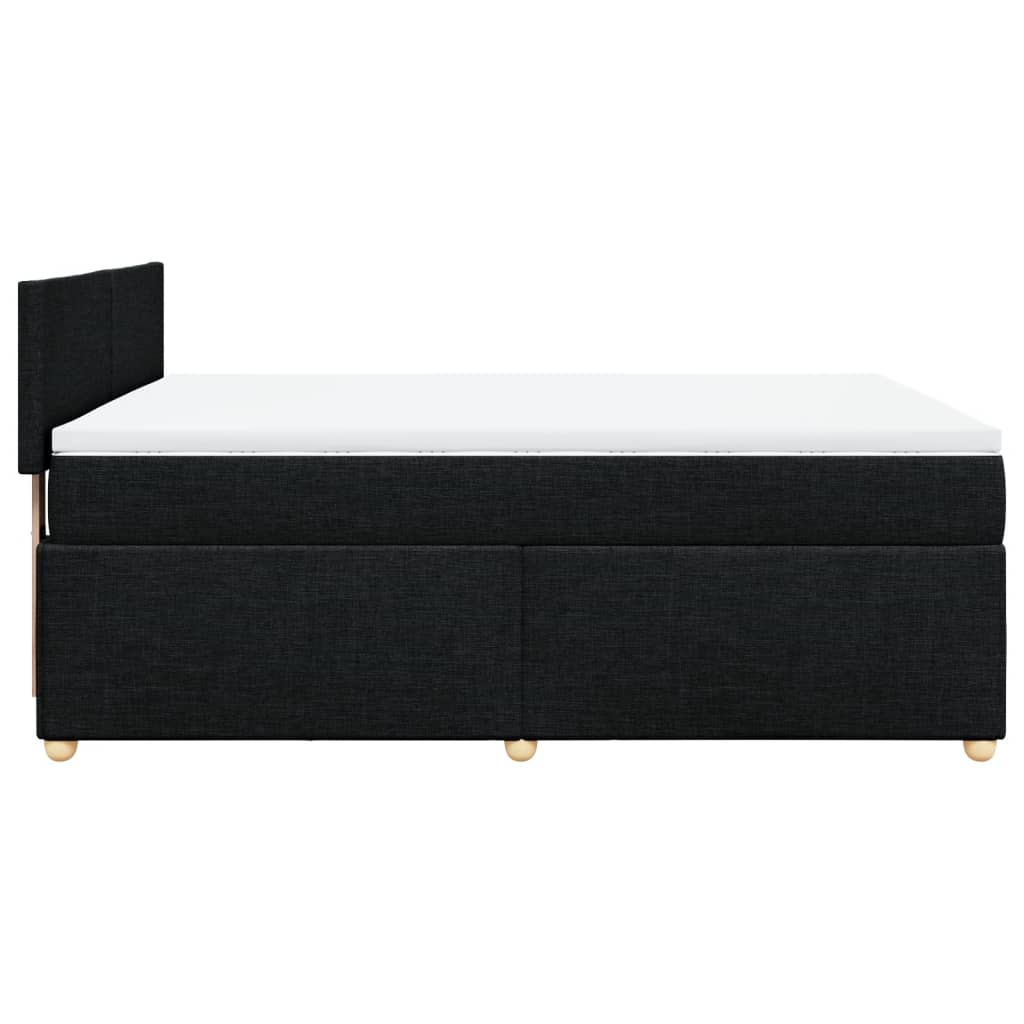 Boxspring met matras stof zwart 160x200 cm is nu te koop bij PeponiXL, paradijselijk wonen!