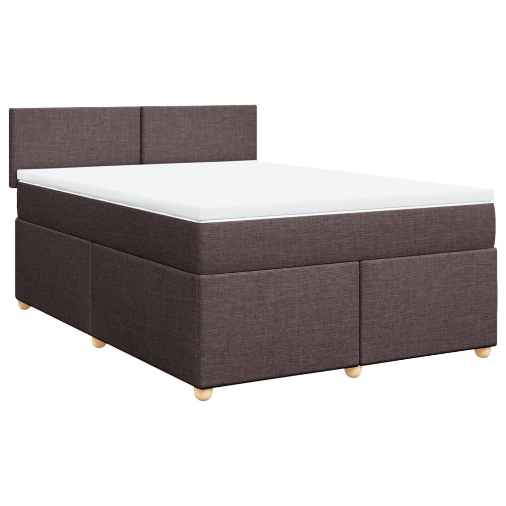 Boxspring met matras stof donkerbruin 160x200 cm is nu te koop bij PeponiXL, paradijselijk wonen!