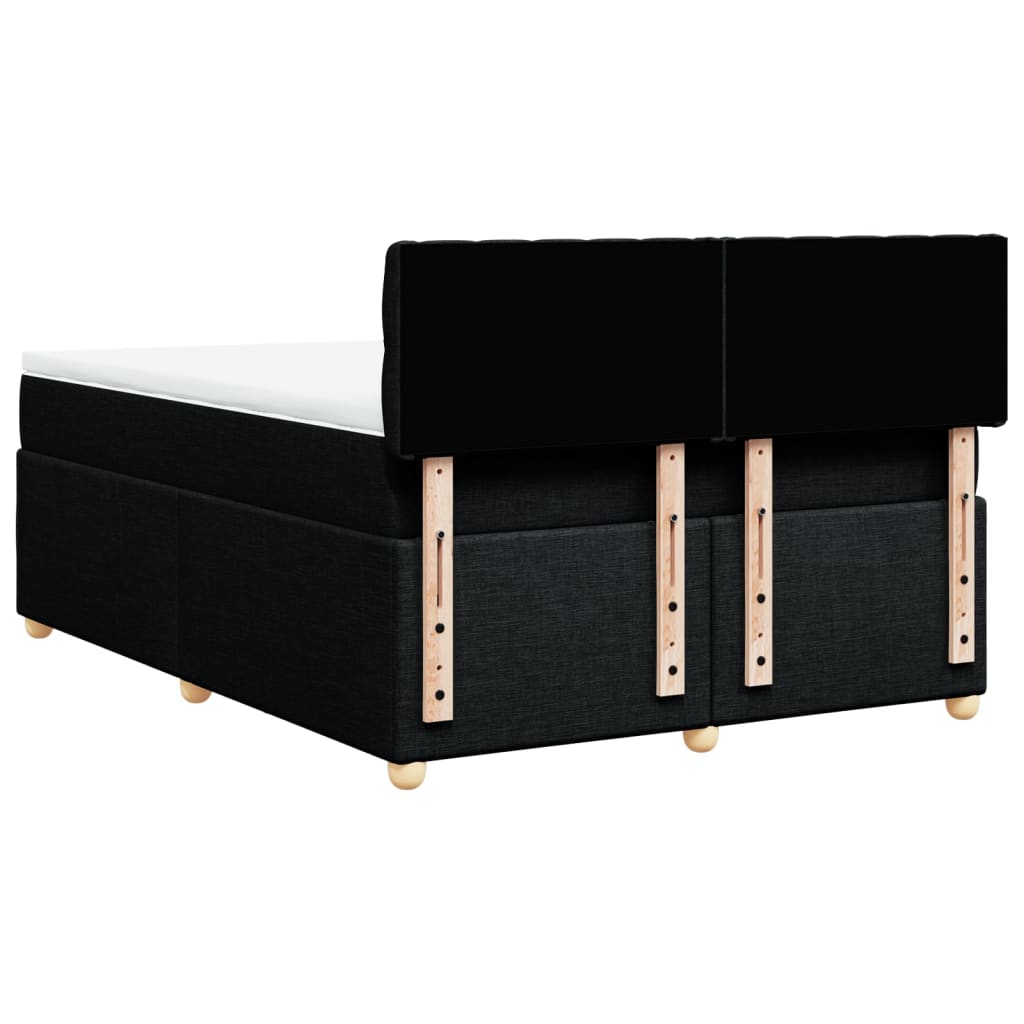 Boxspring met matras stof zwart 160x200 cm is nu te koop bij PeponiXL, paradijselijk wonen!