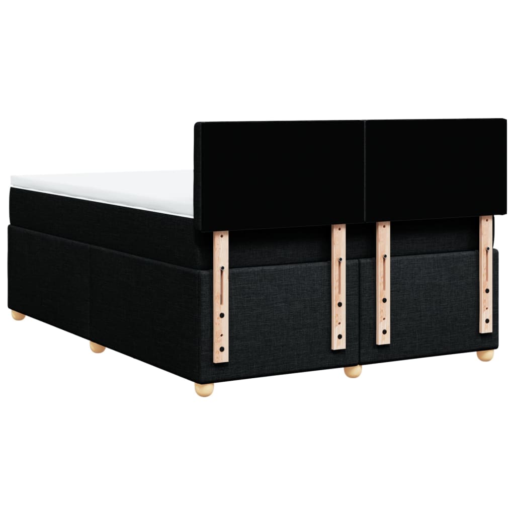 Boxspring met matras stof zwart 160x200 cm is nu te koop bij PeponiXL, paradijselijk wonen!