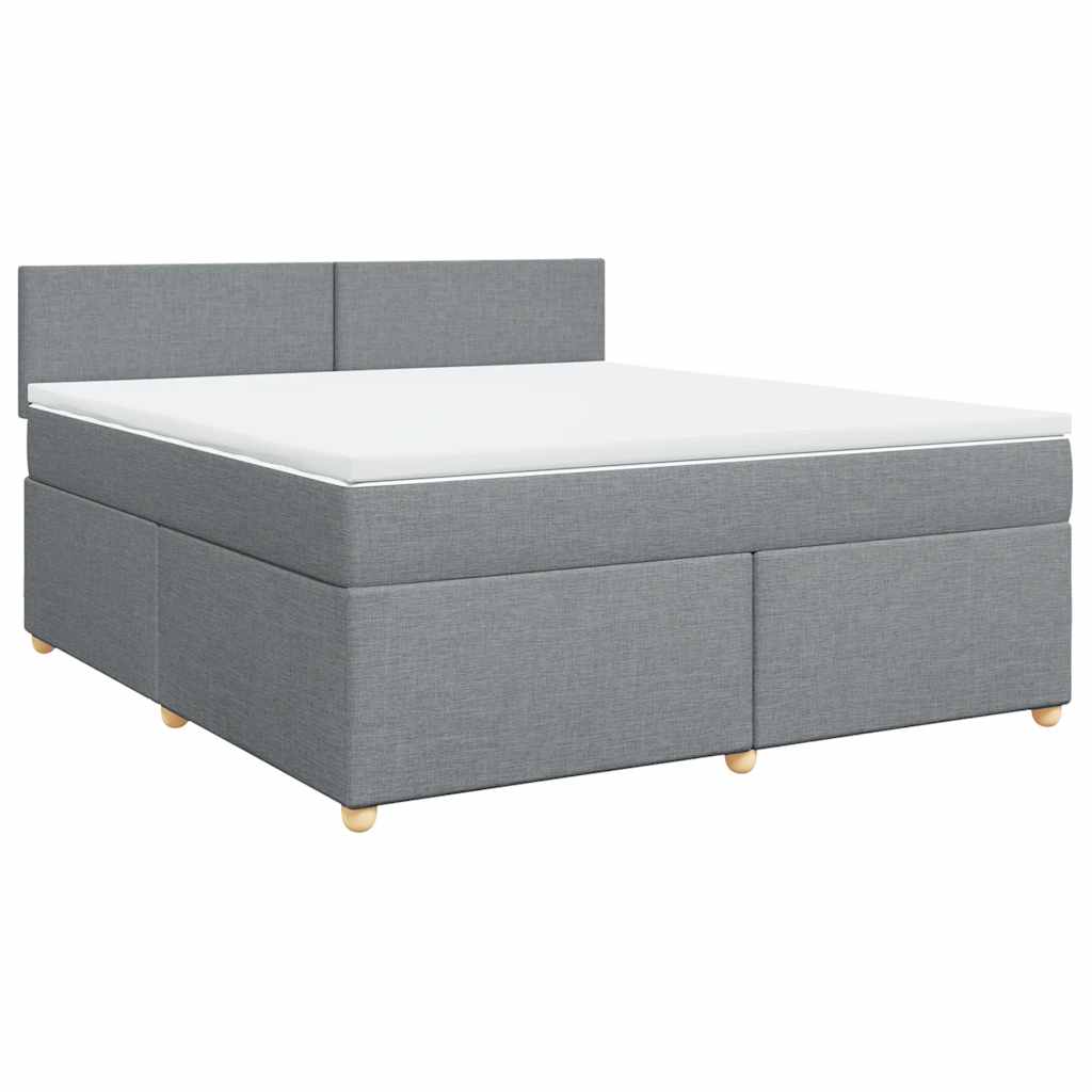 Boxspring met matras stof lichtgrijs 180x200 cm is nu te koop bij PeponiXL, paradijselijk wonen!