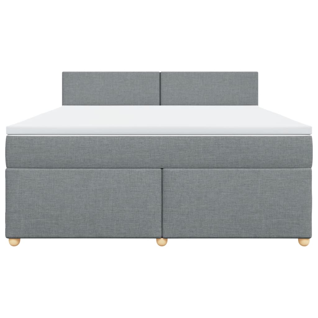 Boxspring met matras stof lichtgrijs 180x200 cm is nu te koop bij PeponiXL, paradijselijk wonen!