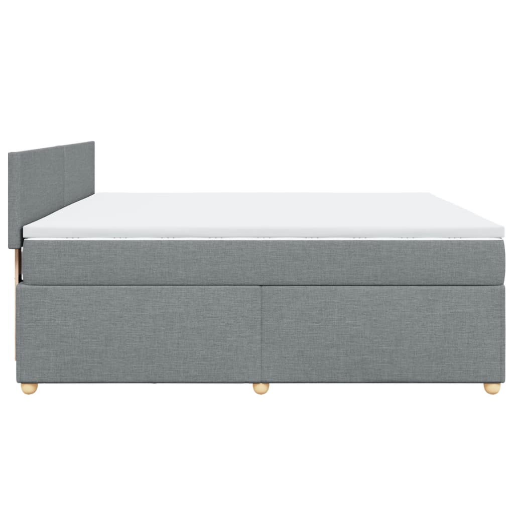 Boxspring met matras stof lichtgrijs 180x200 cm is nu te koop bij PeponiXL, paradijselijk wonen!